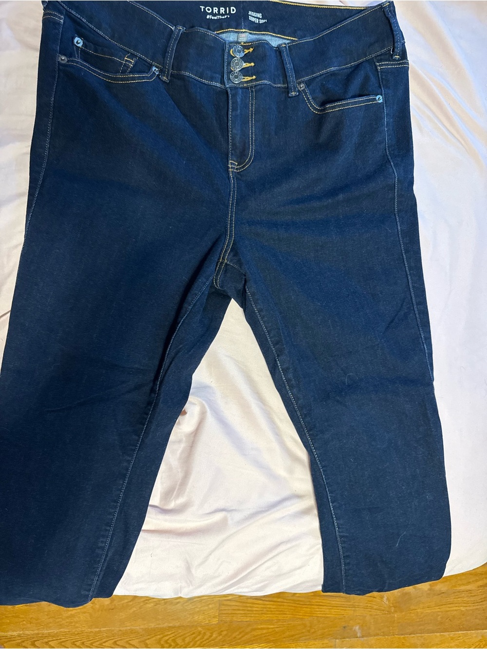torrid women’s Slim Straight Dark Blue Stretch Jeans - 18R